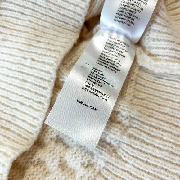 NWOT Aelfric Eden Retro 90s Cream Cable Knit Sweater Size M – Cozy Chunky Knit - Picture 7 of 8